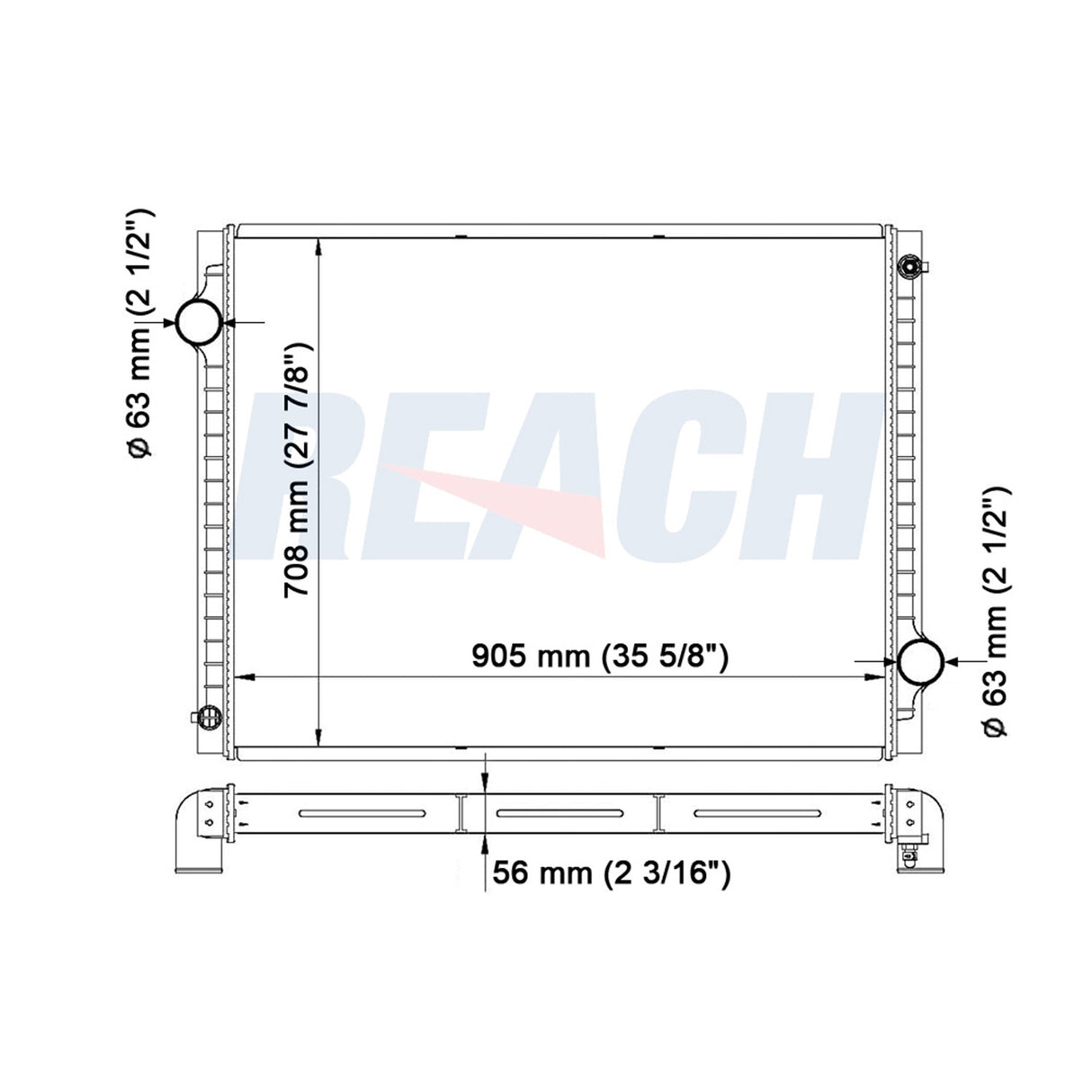 International 5000 Sfa / 8100 94 &Up Radiator 5000 1699168C91