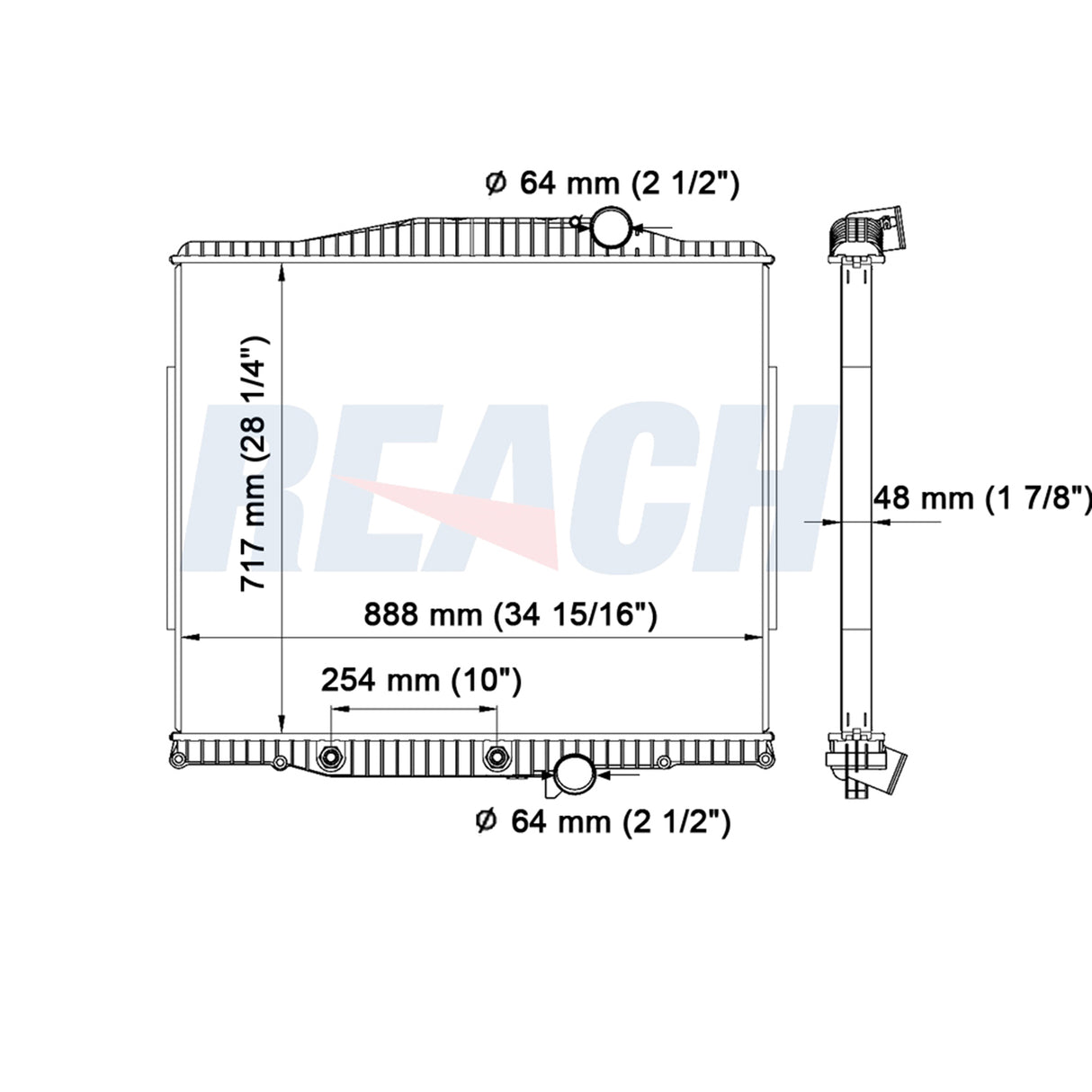 Volvo, Mack VHD Radiator 2002-2008 B208426
