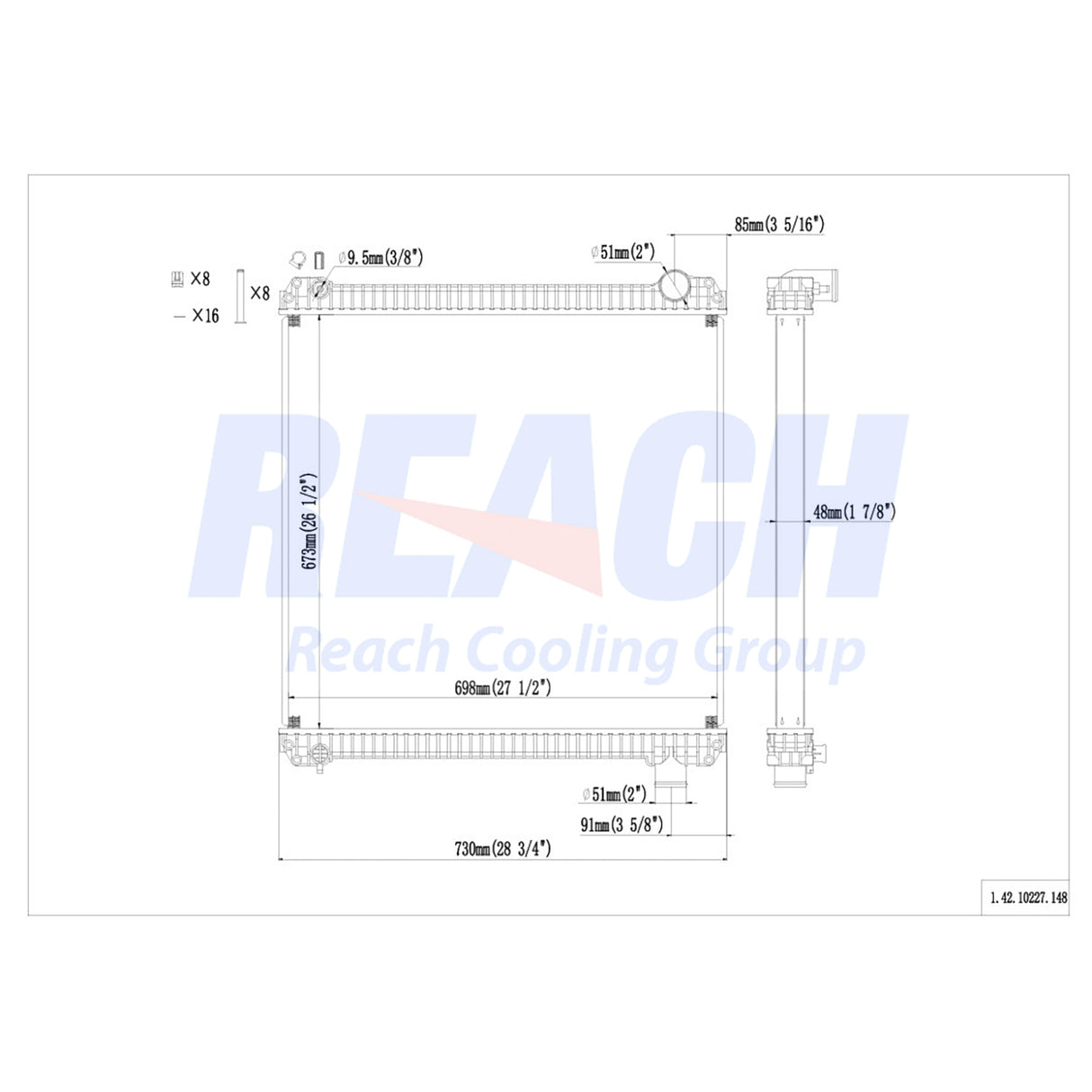 Ford B & F W/Mt 94 And Up Radiator 081251F