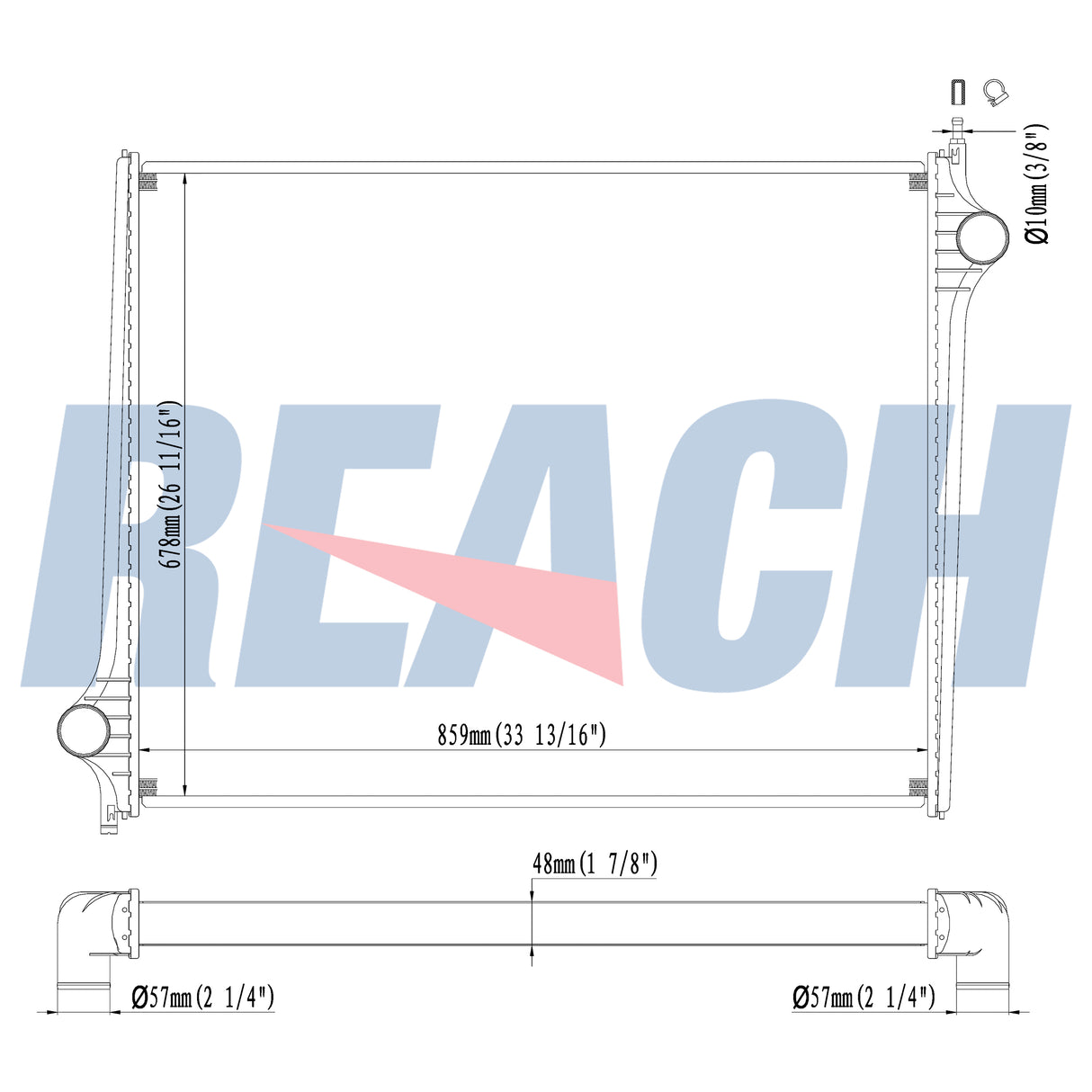 Scania P 95. Radiator 1365371