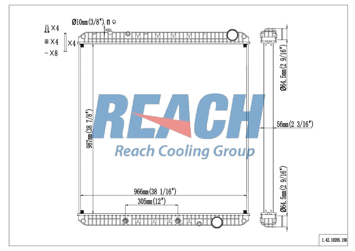 Freightliner Cascadia / Classic / Sterling Radiator 2008-2011 1A0201230