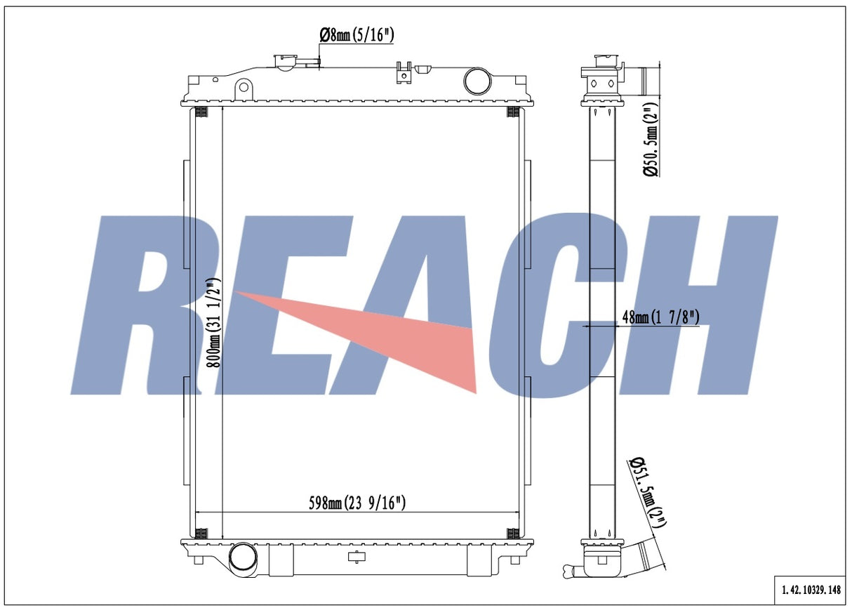 Isuzu Fvr34/6hk1-Tcs Radiator 2012-Present 1301010130/C