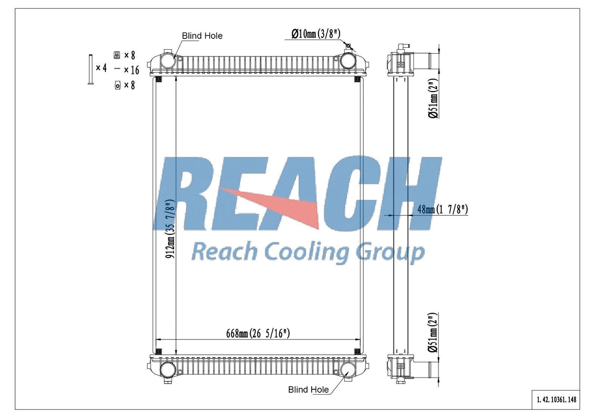 Freightliner M2 106 Radiator 2003-2007 BHTE8275
