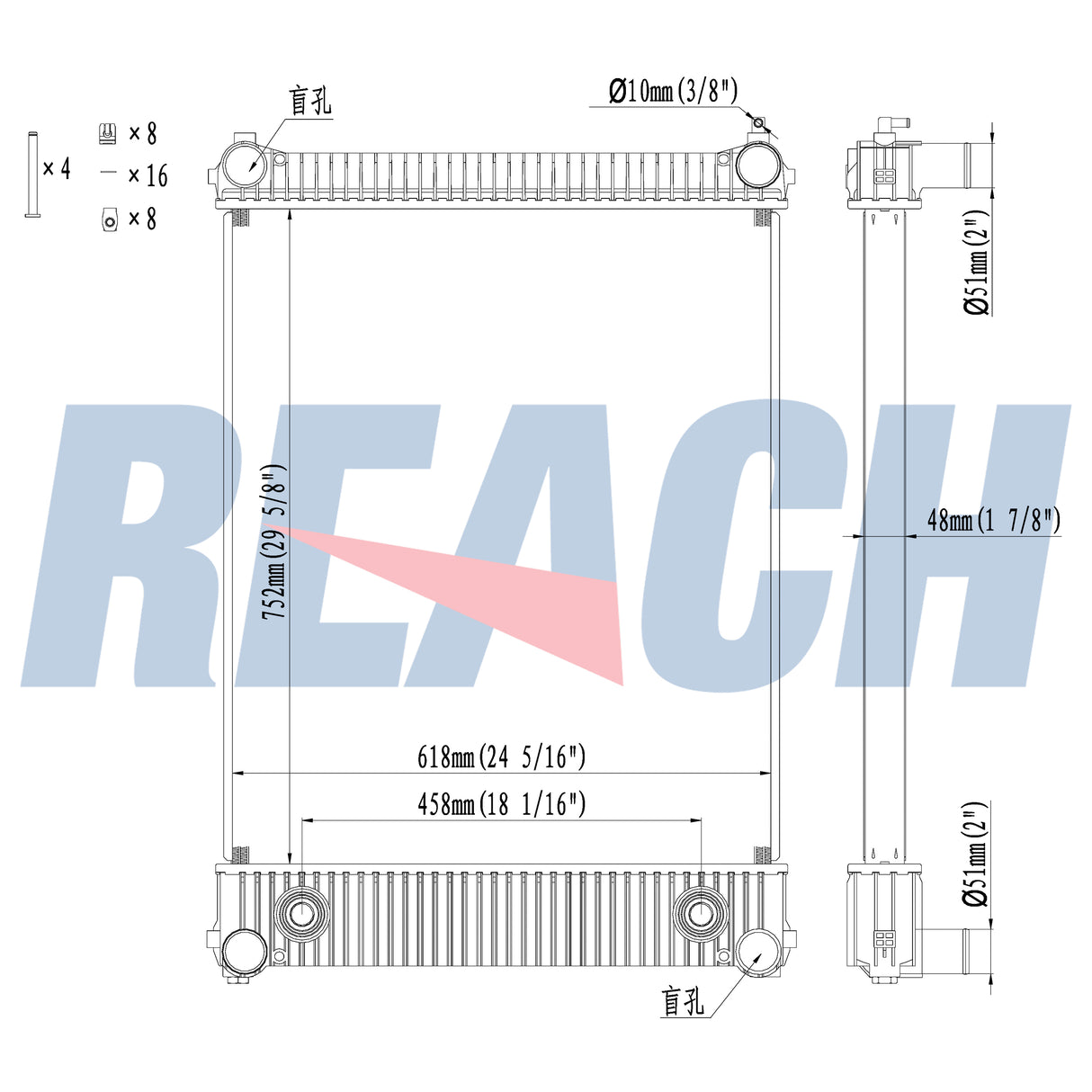Freightliner Fl 106 Radiator 1999-2004 BHTB9316