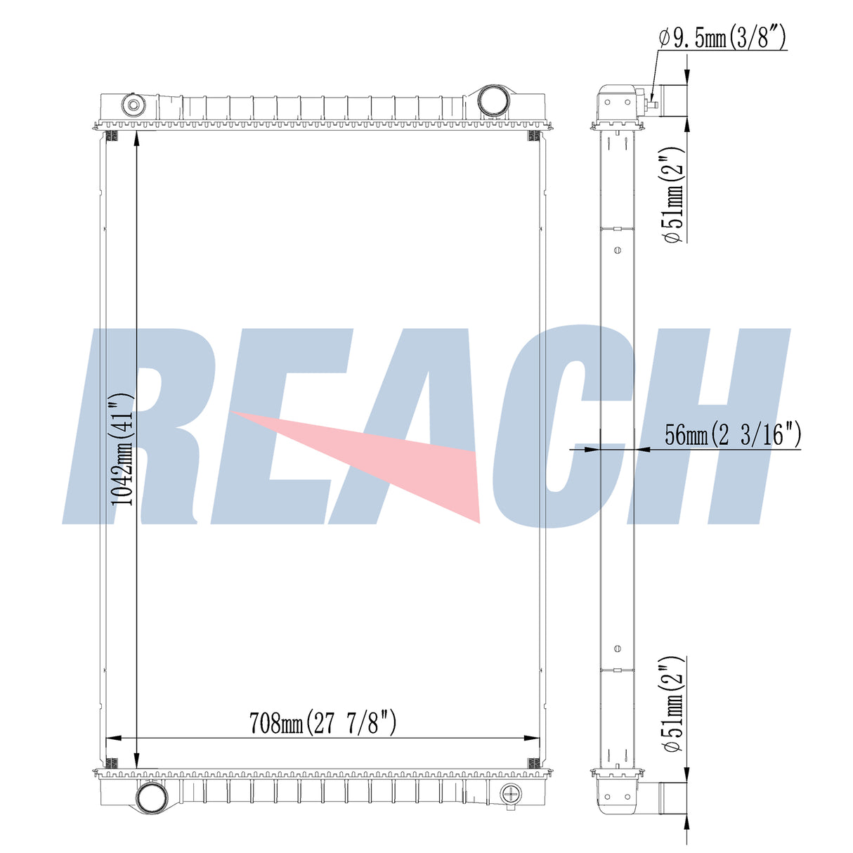 Freightliner Terling Condor Radiator 2000-2004 8000-39ST