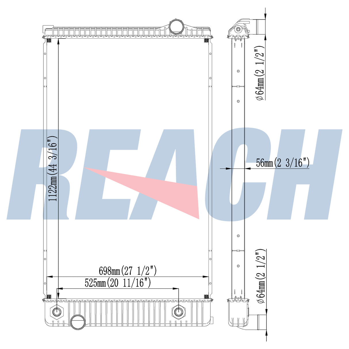 International 7400/7500 Seres Radiator 2006-2012 3E0113960000