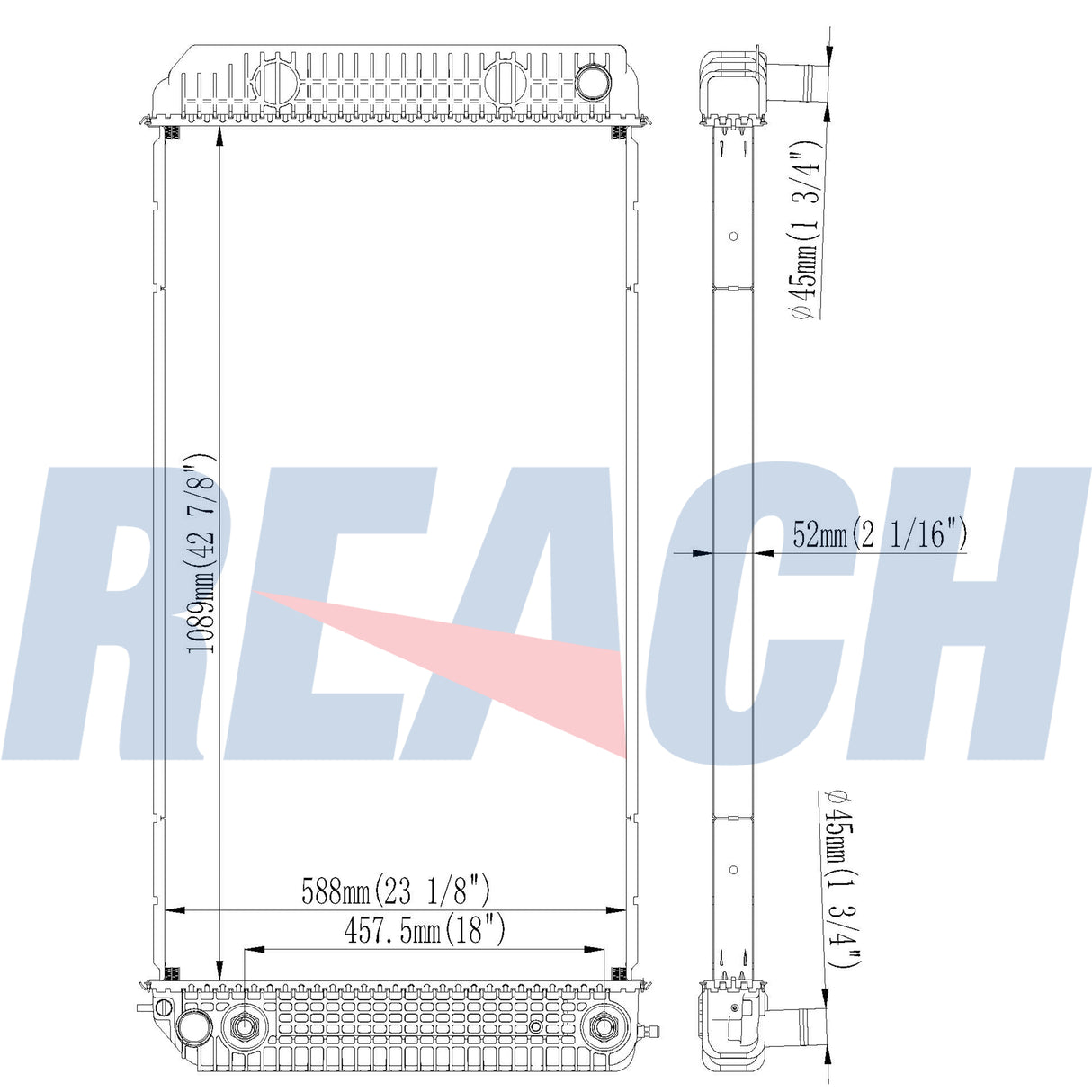 GMC 5500/6500/7500/8500/C4500 Radiator 2003-2007 15258914