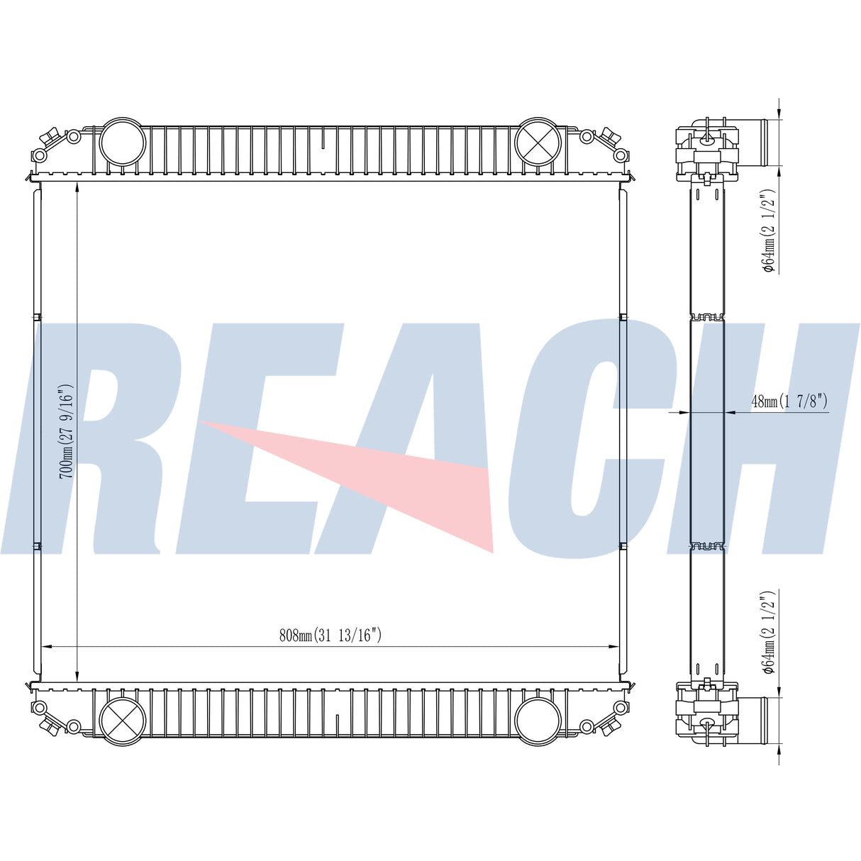 Freightliner Hdx Thomas Radiator 2007-2016 1003682BS