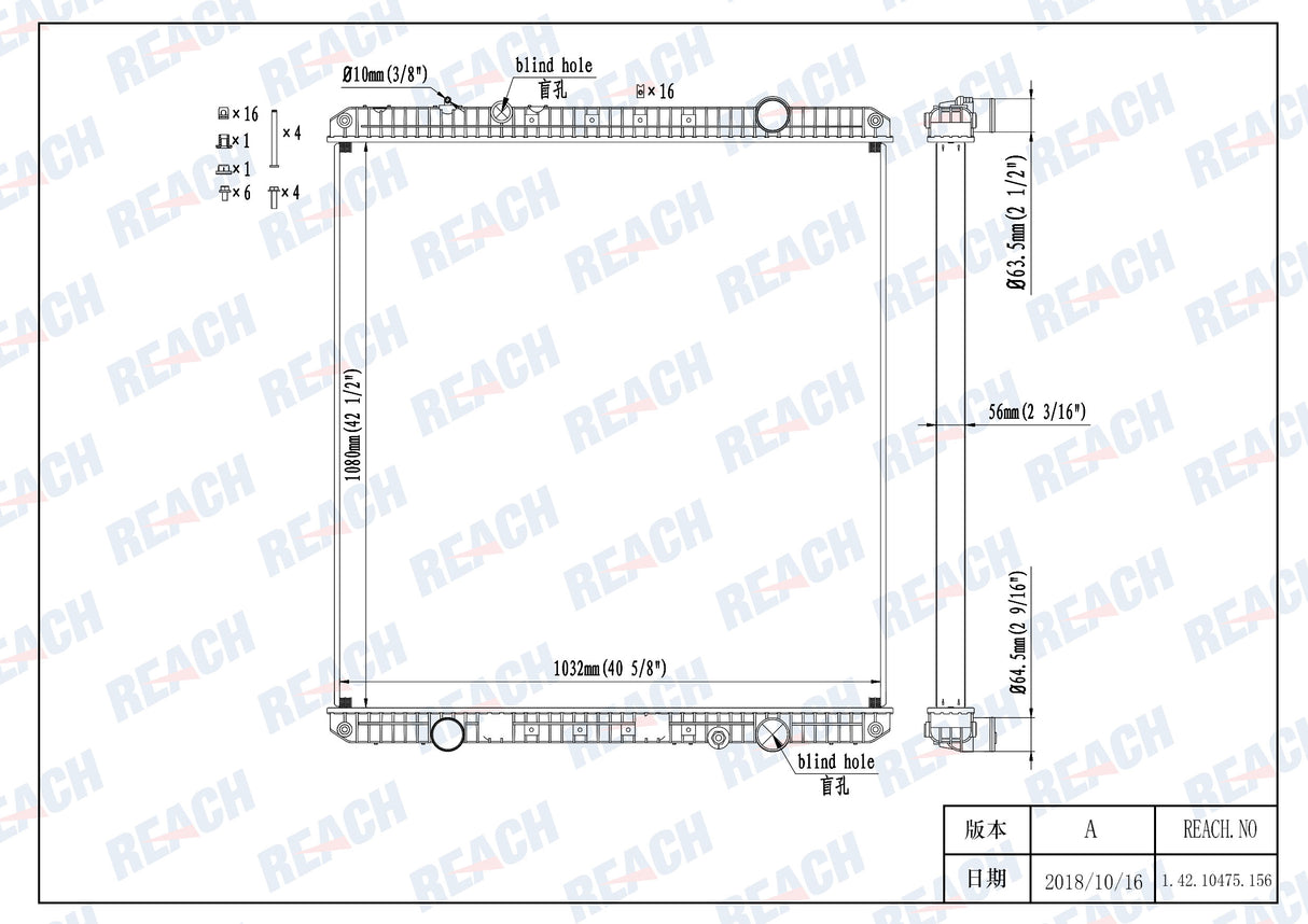 Western Star Star 4900 Radiator 2008-2016 526876001