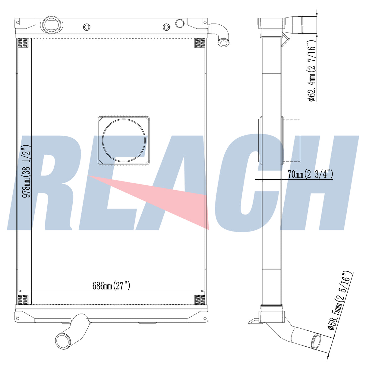 Mack Leu Radiator 2007-Present 1102423-C