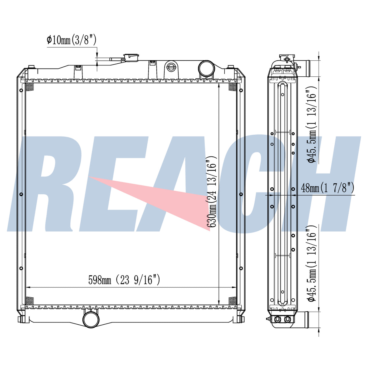 Mitsubishi Fuso Fighter 4d34/6d16 Radiator 1992-1999 MC443350