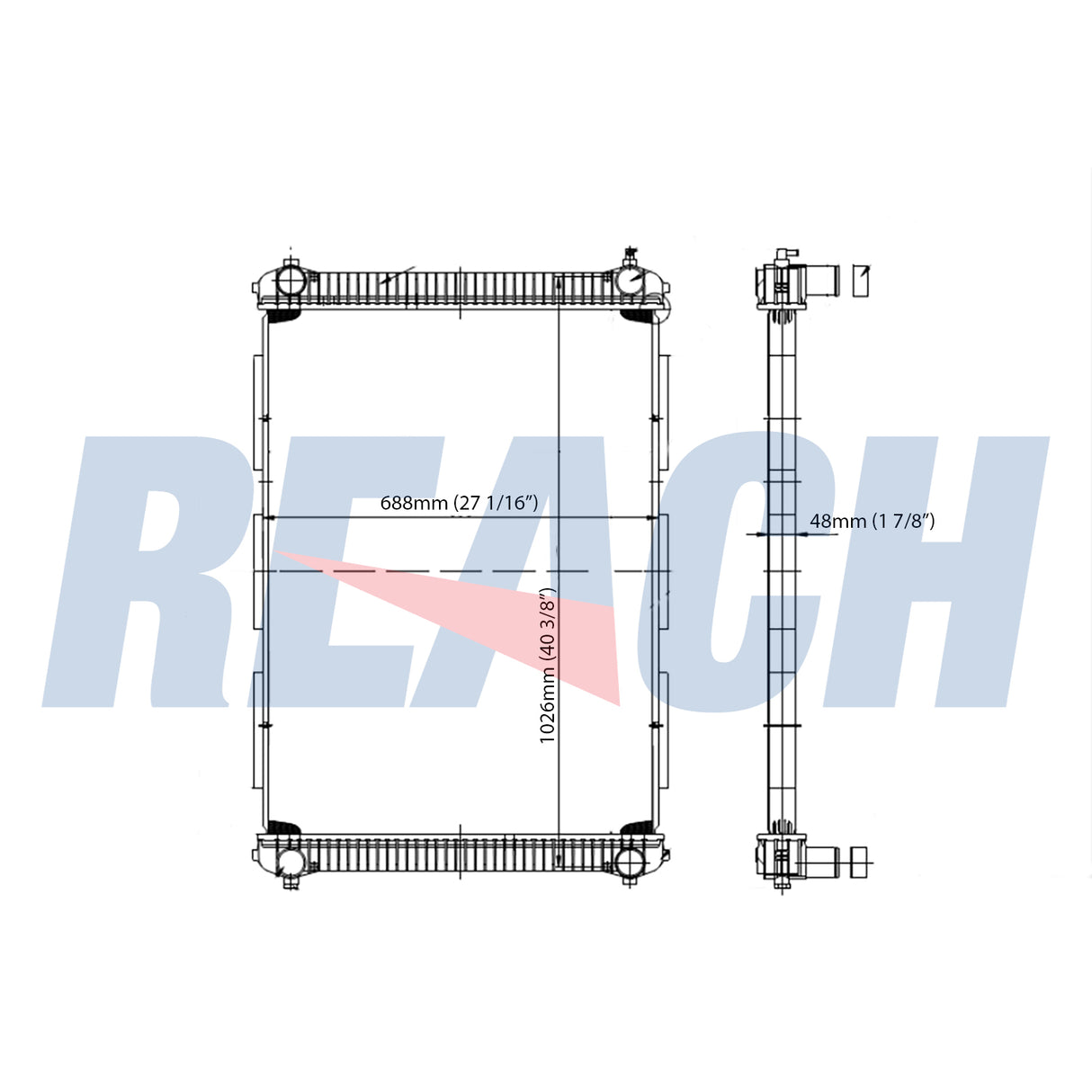 Freightliner Sterling Models M2 Business Class / Acterra 5500 Radiator 2003-2007 N/A