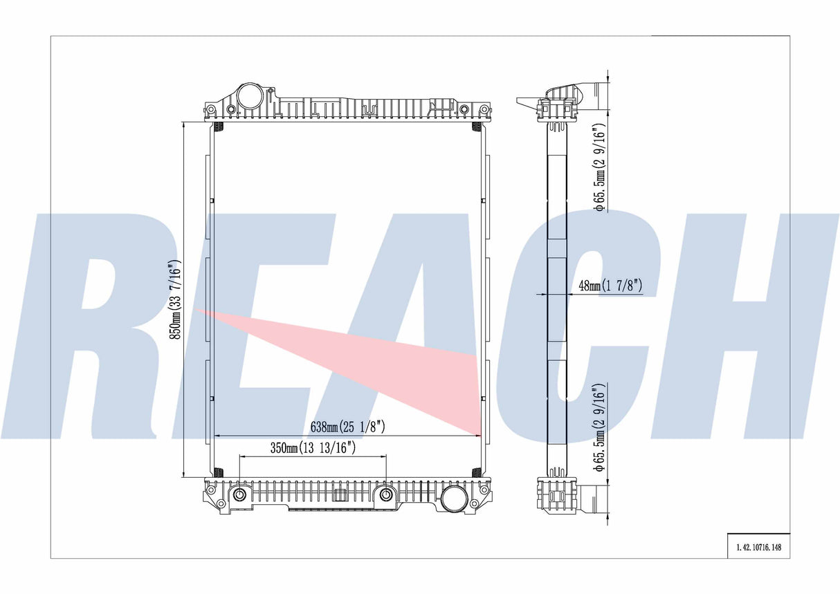 Mercedes Benz/Mk Radiator 1992-1998 A6525016701