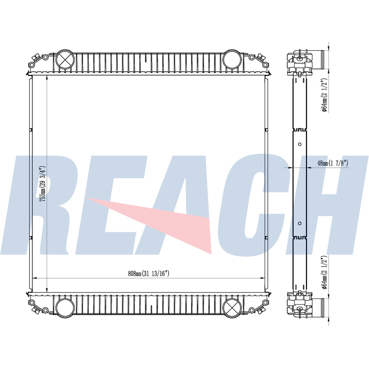 Freightliner Motorhome Radiator 2009-2015 N/A