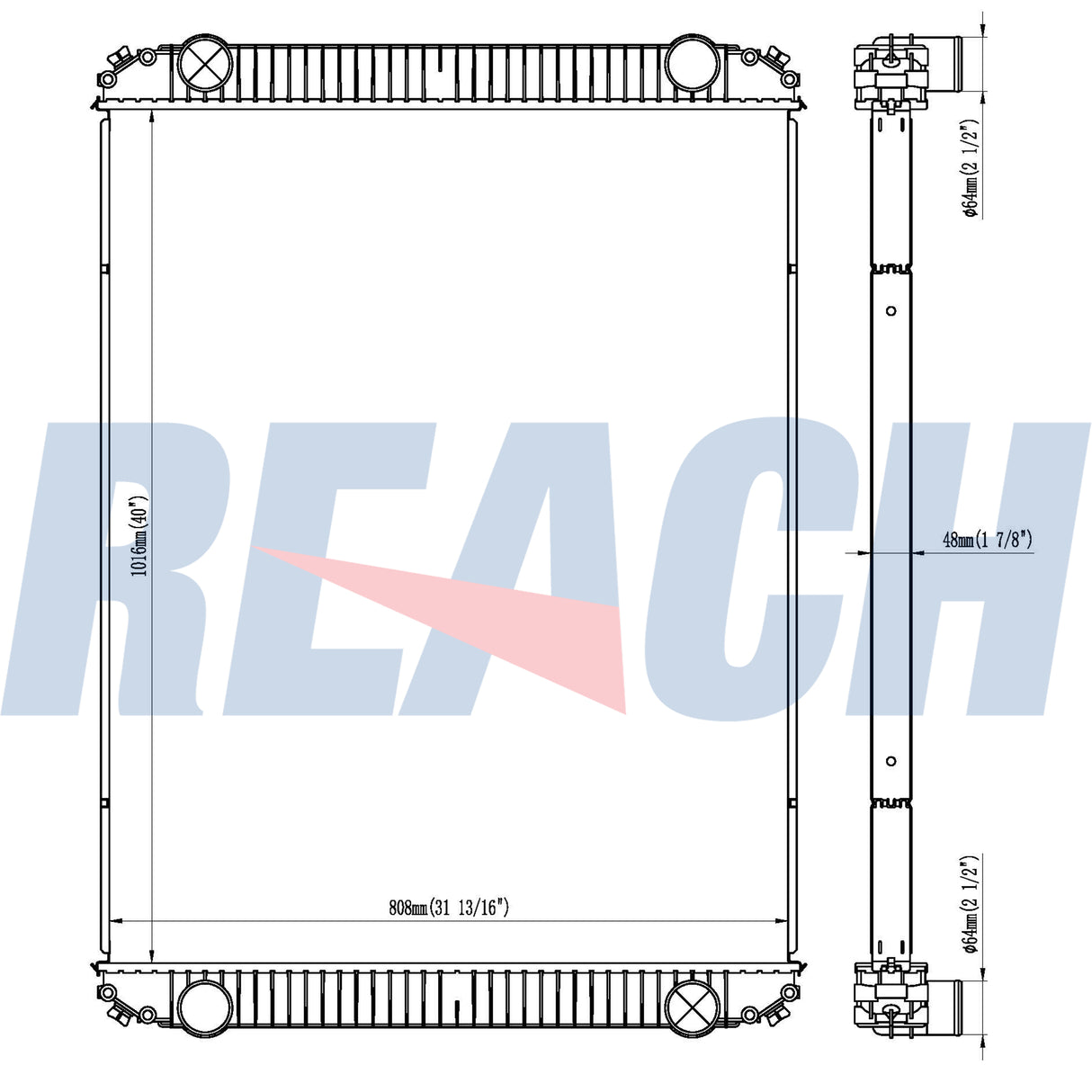 Freightliner Shuttle Bus Radiator 2010-2016 N/A