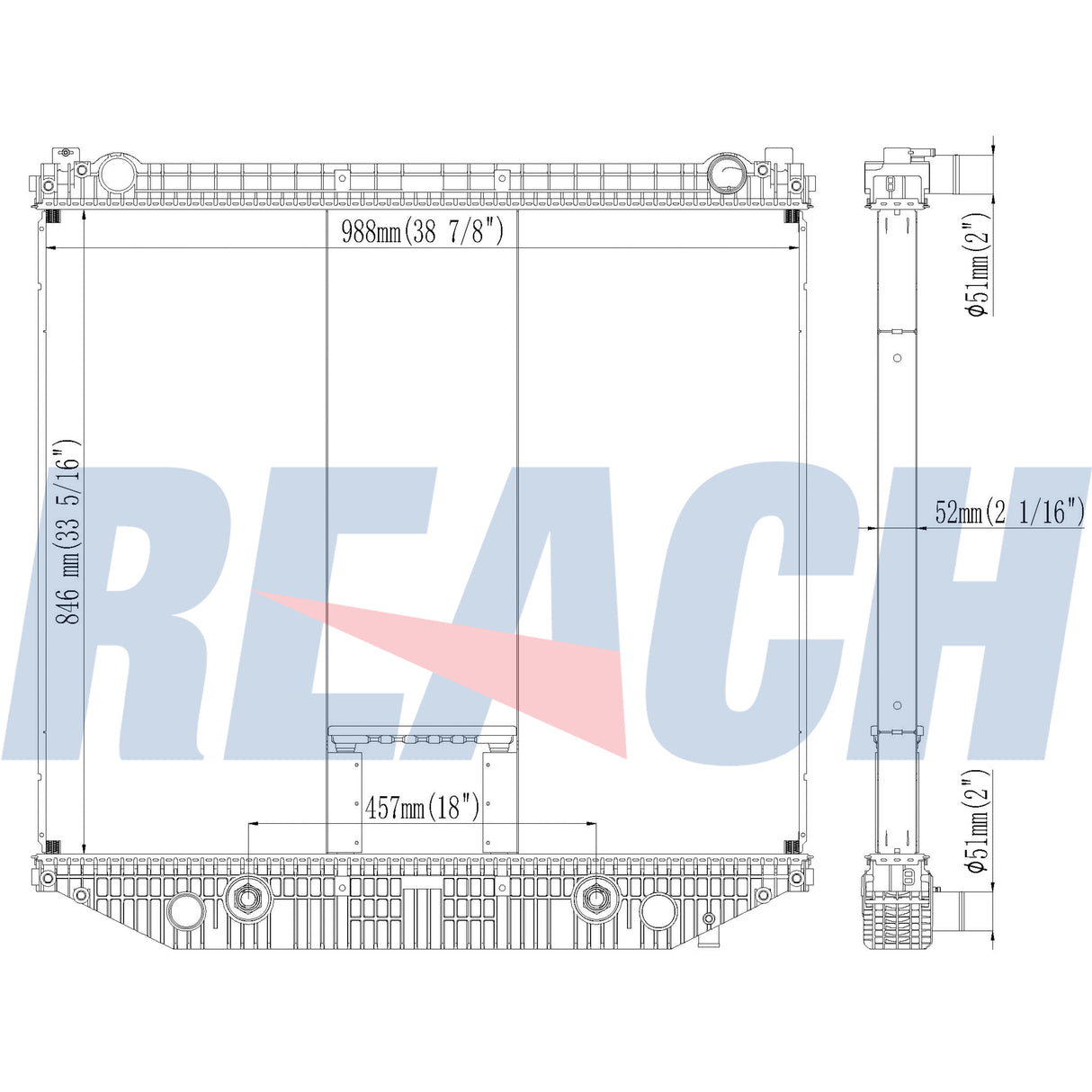 Freightliner Lt7500/Lt8500/M2 Radiator 2008-2012 238751