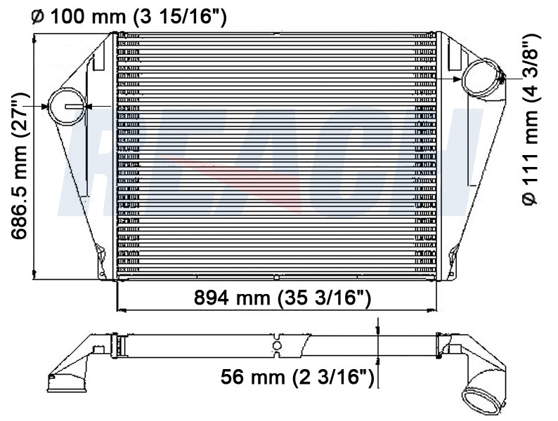 Ford / Sterling 9000 / 9500 Charge Air Cooler 1992-1997 F4HT8009MB