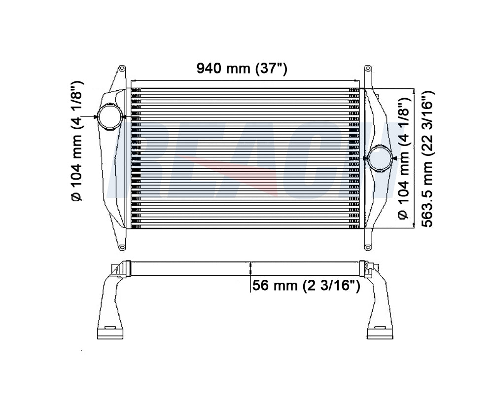 Freightliner Century Class Charge Air Cooler 1998-2000 4867500004
