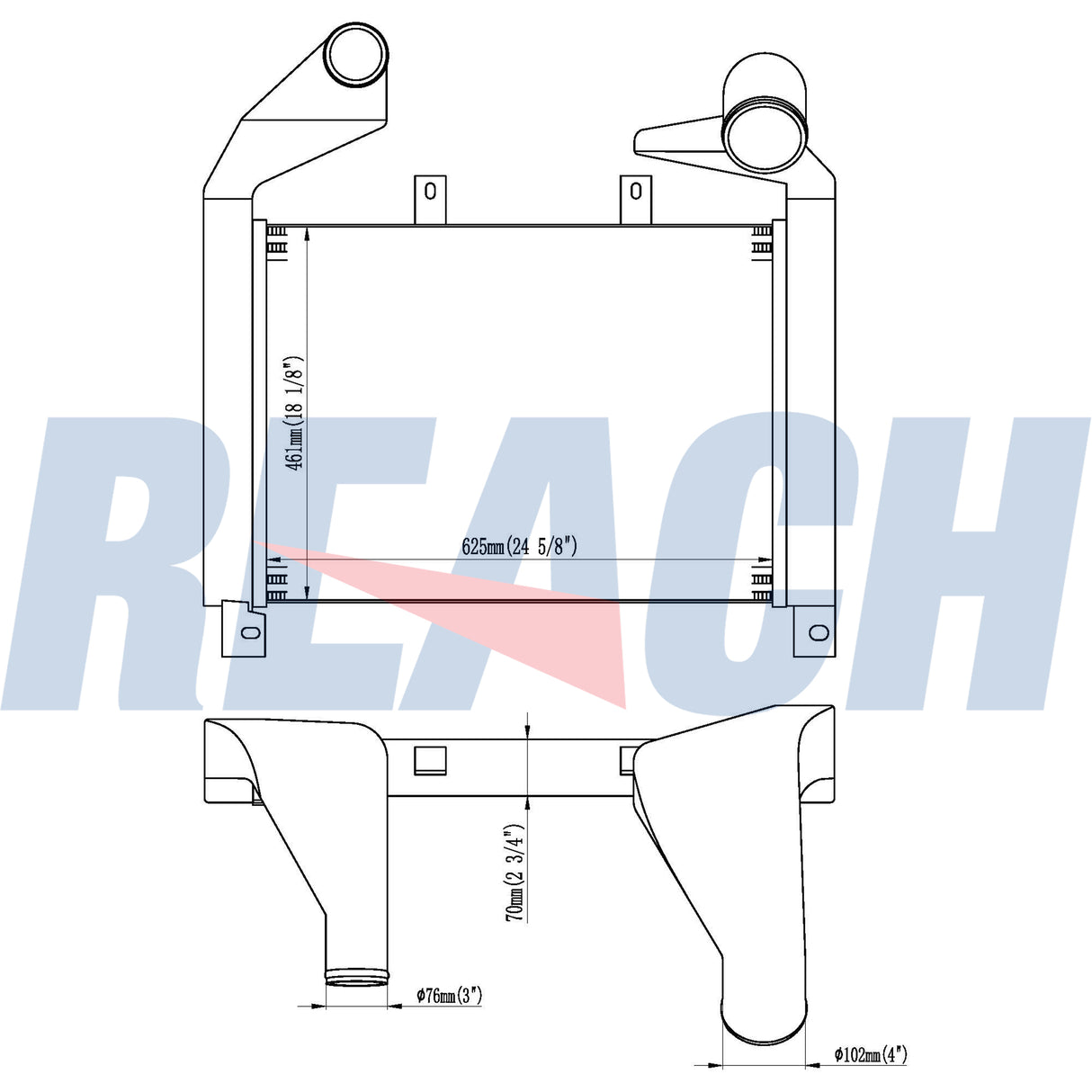 Mack Mr 11.9 -6 Charge Air Cooler 1997-2007 MK18E4