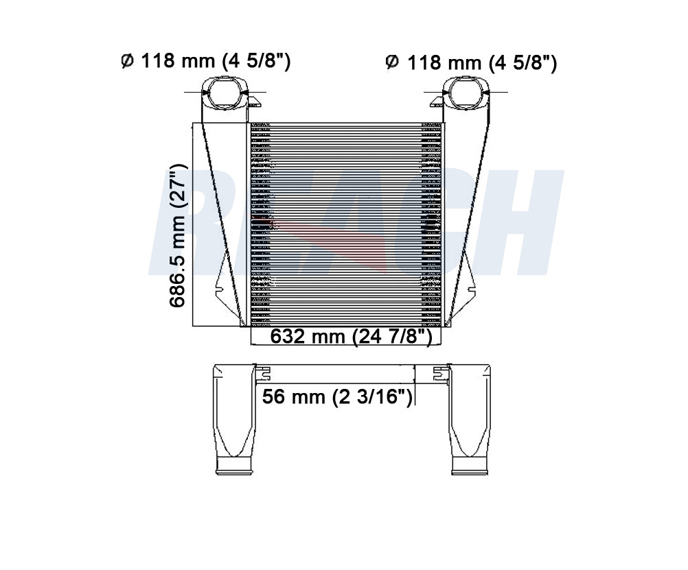 Peterbilt, Kenworth 359, 376 And 379 Charge Air Cooler 1985-2002 1E3293