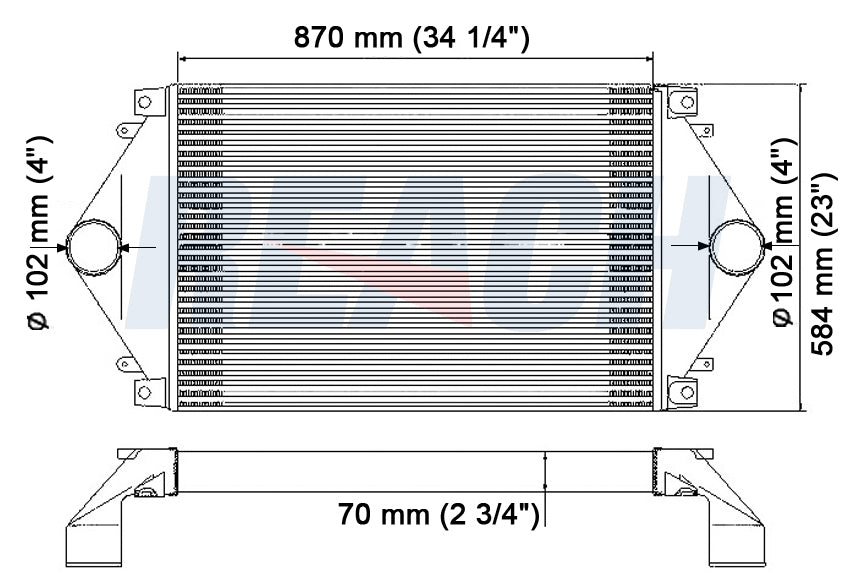 Volvo, Mack Wg Charge Air Cooler 1996-2001 219010004