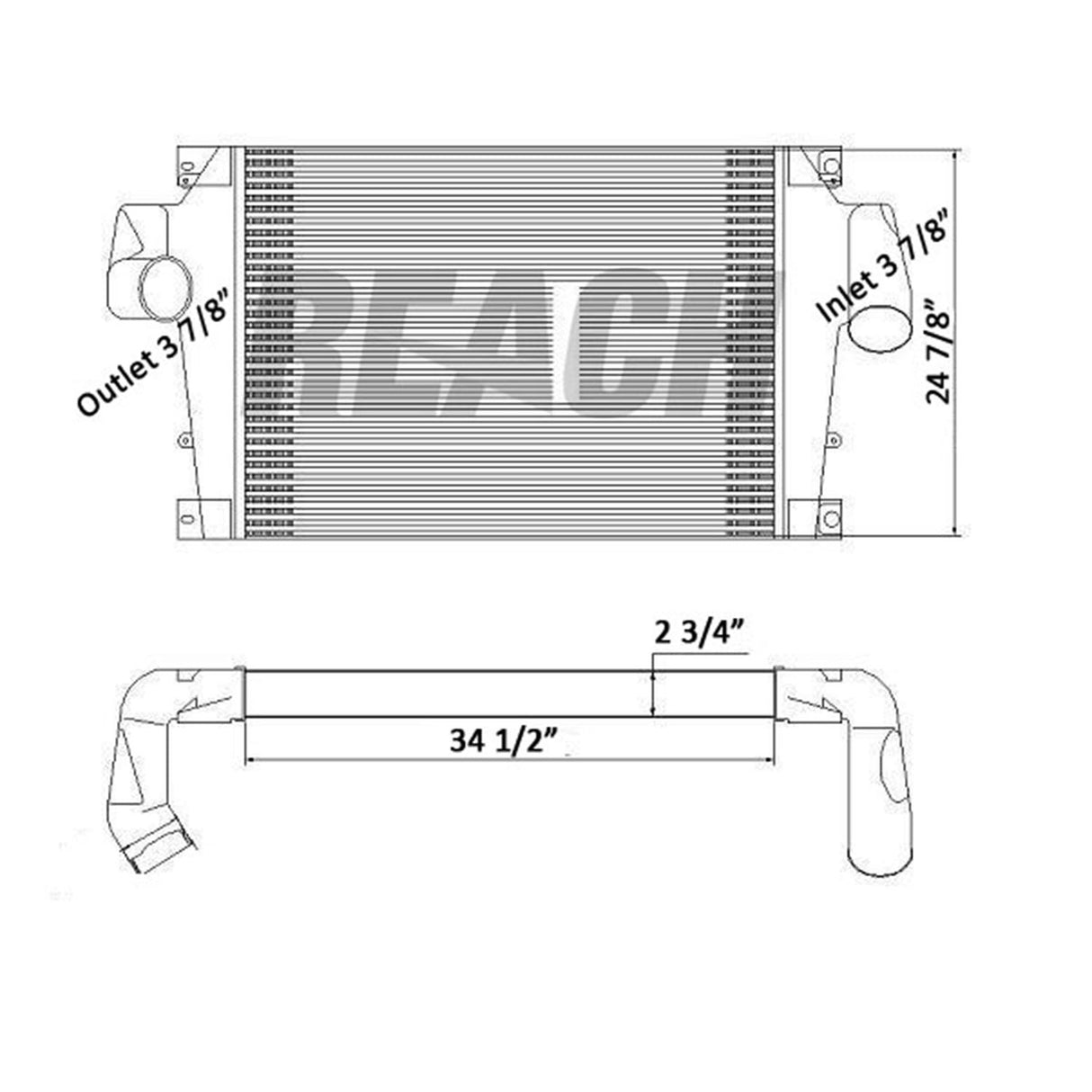Volvo, Mack Wia 2000 Charge Air Cooler 2000 F1HZ6K775E