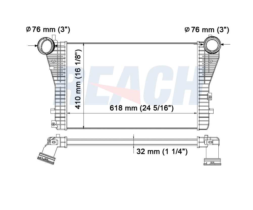 Audi : A3; A3 Quattro; Tt; Tt Quattro/ Volkswagen Various Models Charge Air Cooler 2008-2013 1K0.145.803