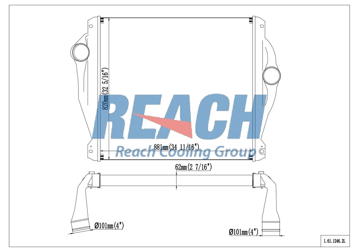 Freightliner Cascadia Charge Air Cooler 2008-2011 BHTD3032