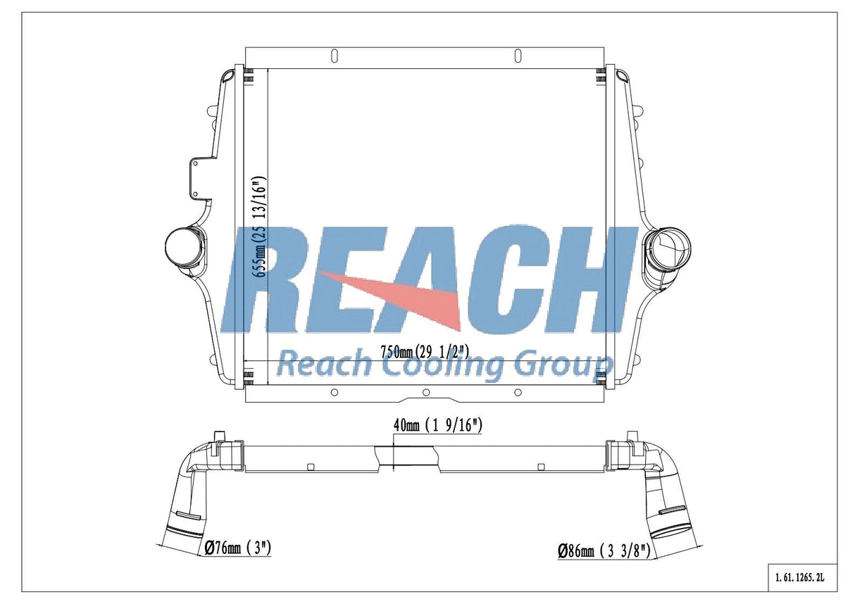 Ford F650 Charge Air Cooler 2010-2015 XC3Z6K775AA