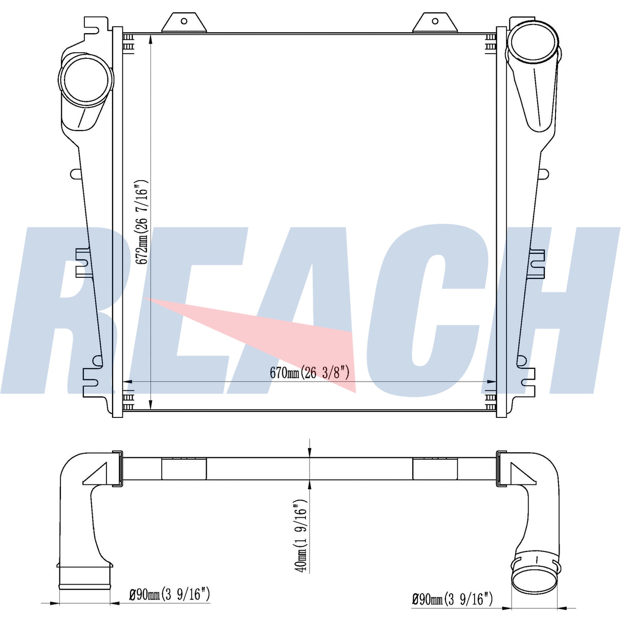 Freightliner Charge Air Cooler BHTD6168