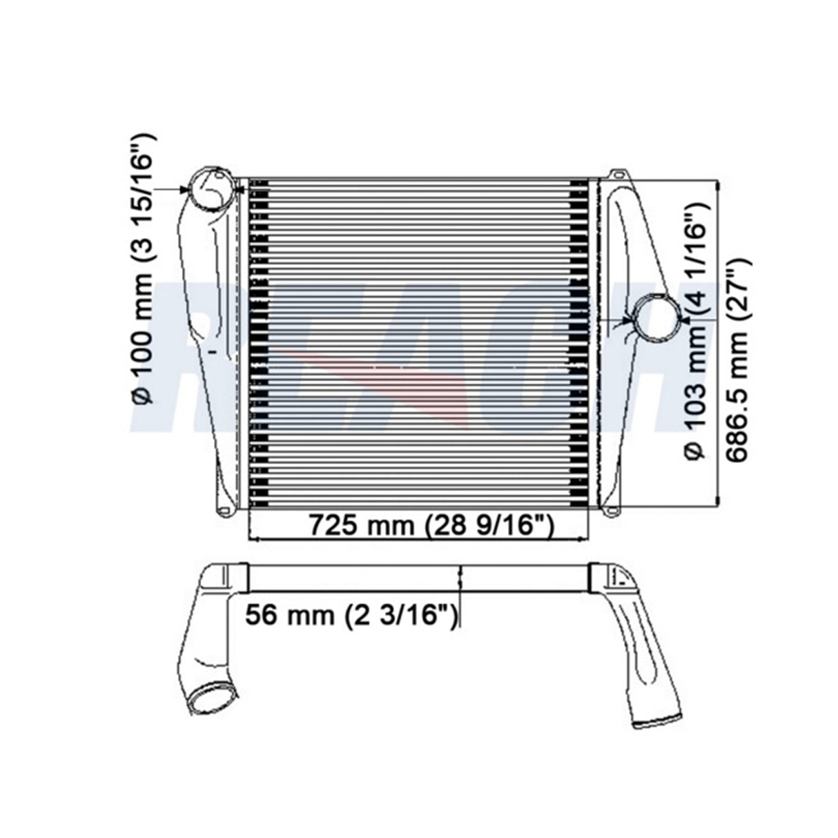Peterbilt, Kenworth Ttw900 Bar And Plate Charge Air Cooler 1995-2007 DURKEDAC10B