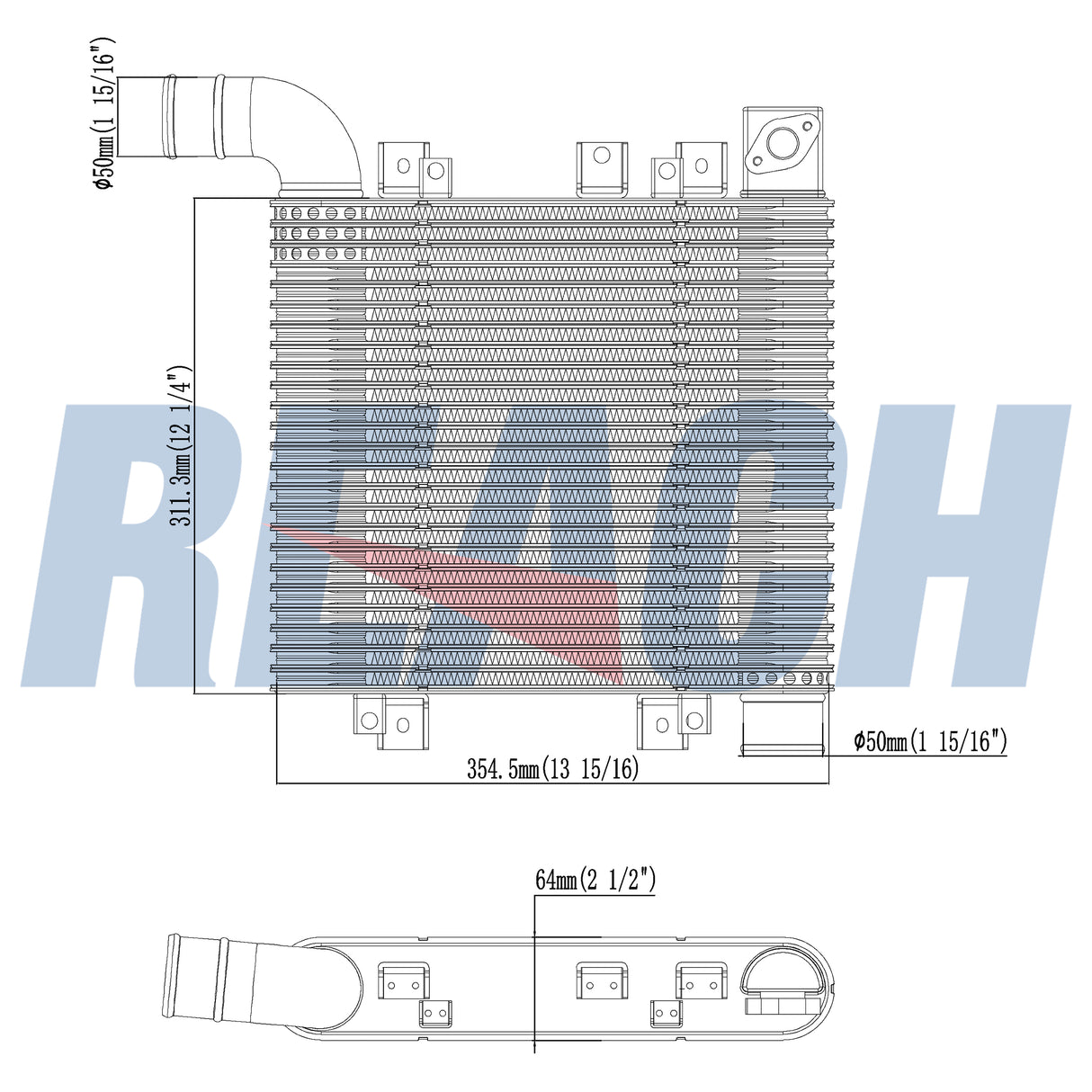 Hyundai Santa Fé Ii Charge Air Cooler 2005-Present 2827127800