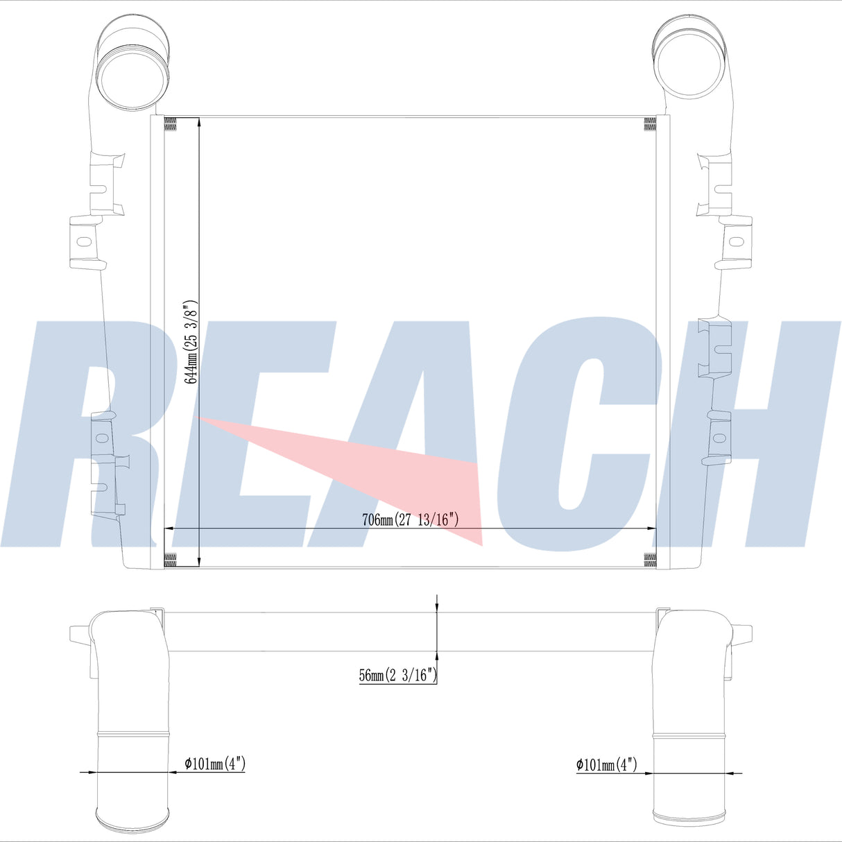 Mack Mack-Rw/Mh/CL With E6/E7/E9 Engines Charge Air Cooler 14100126001