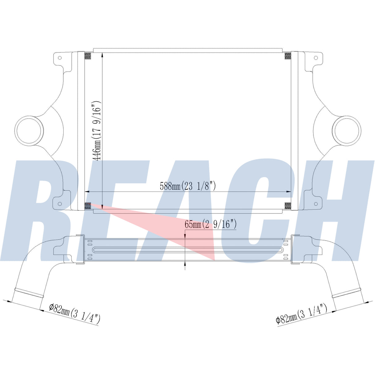 Hino Hino-338 Charge Air Cooler 2012-2014 16504
