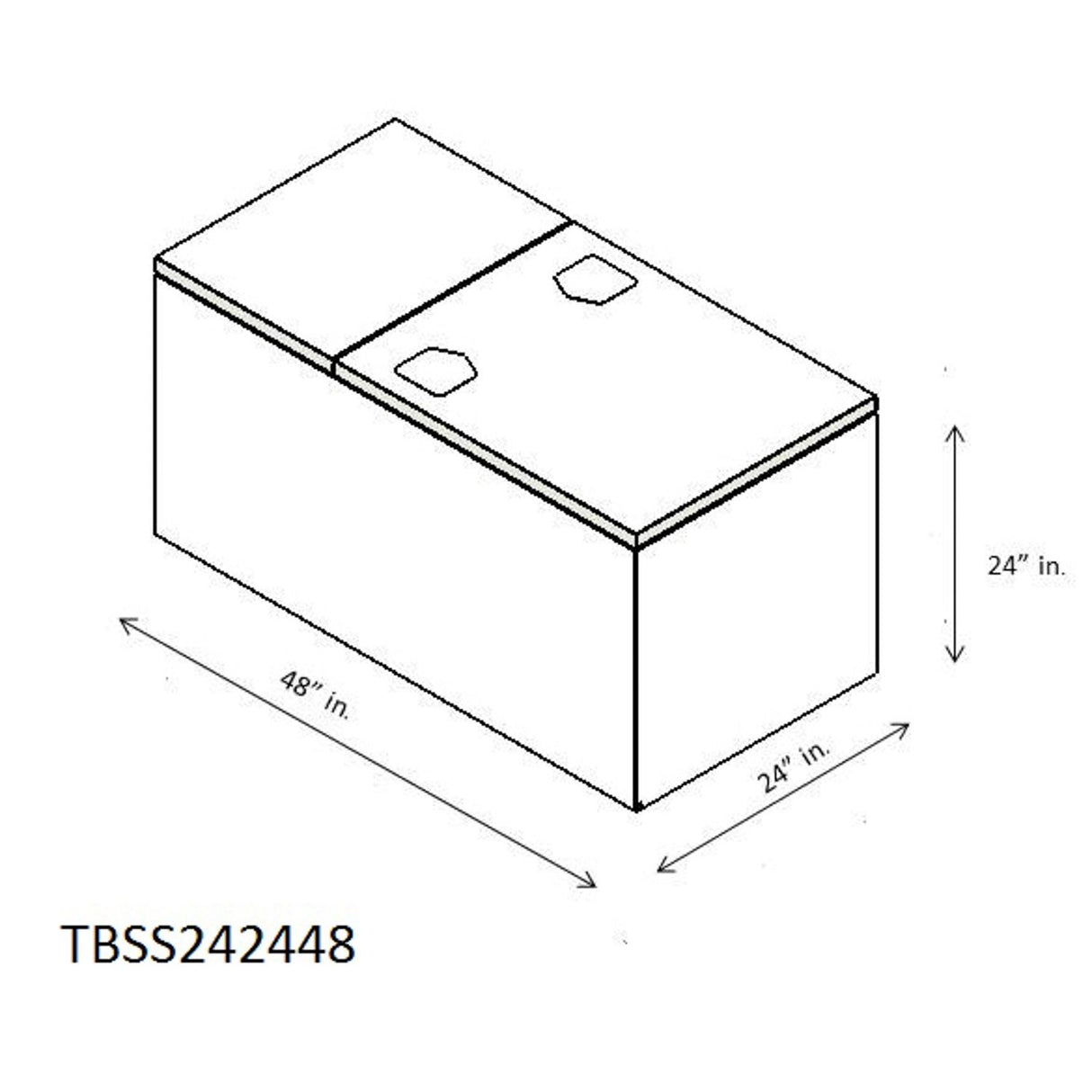 TRLR TBOX 24"H-24"D-48"W SD