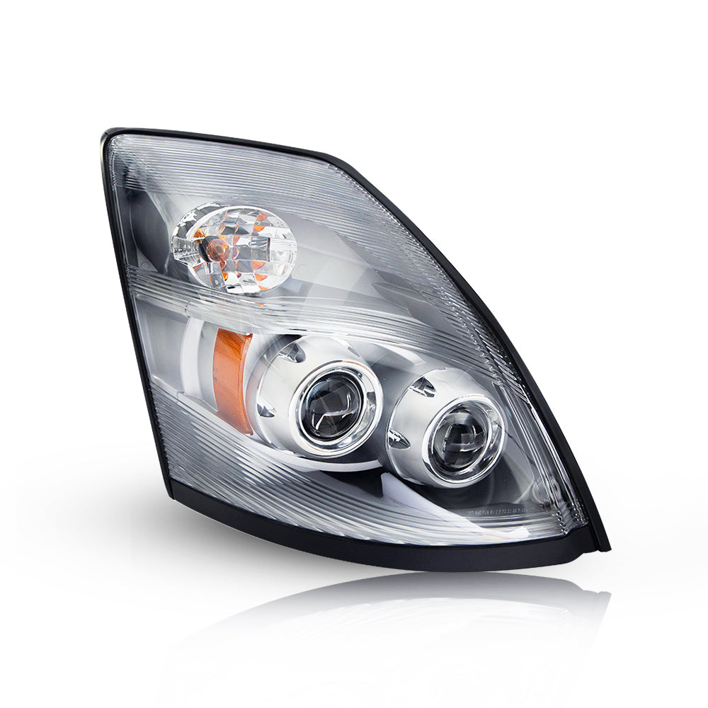 Volvo VNL Black LED Headlight Optical Lens Assy Passenger Side 2004 - 2017