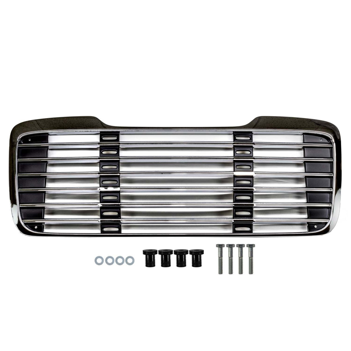 Chrome Plastic Grille W/O Bug Screen Freightliner M2 106/112 2003-23 / Thomas Saf-T-Liner C2