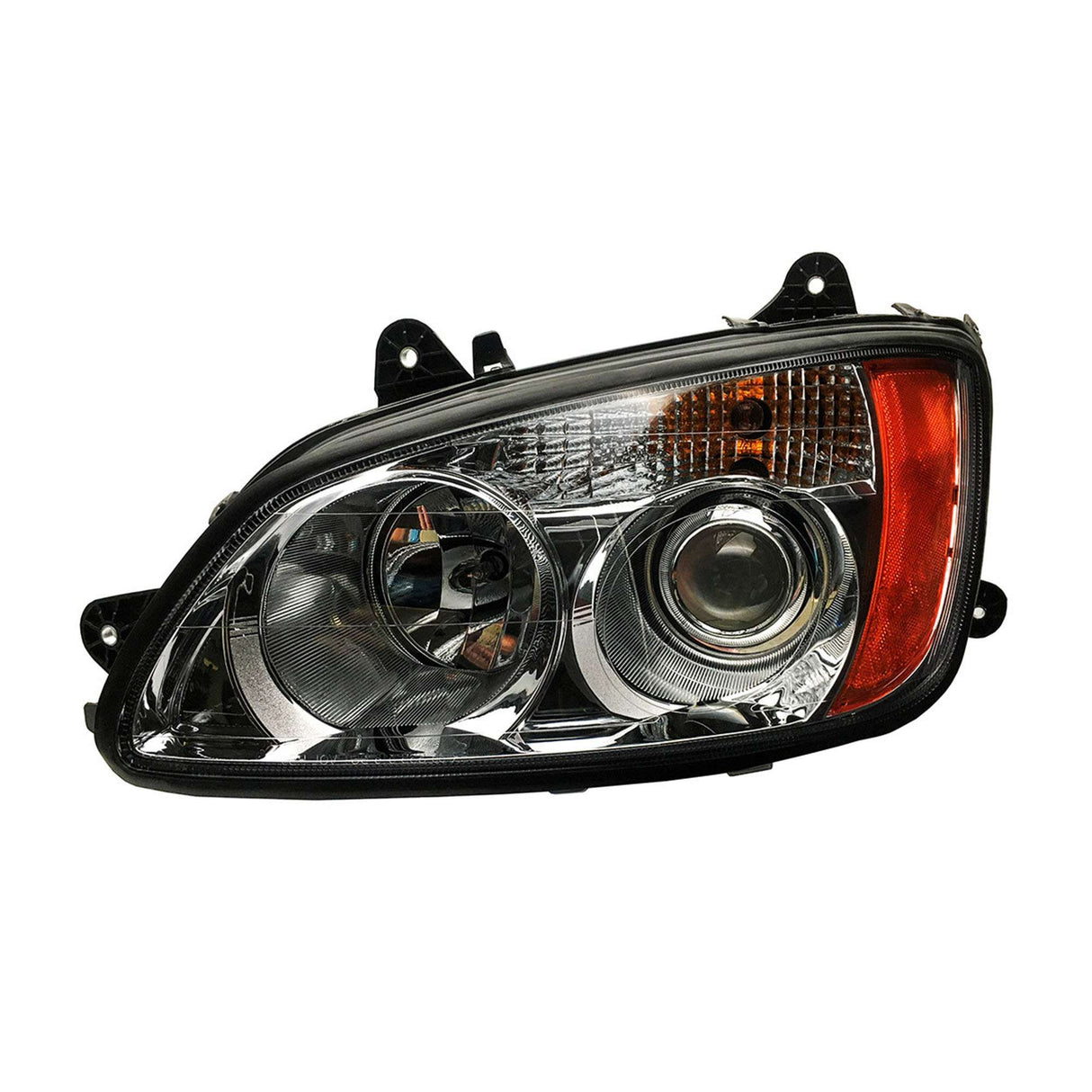 Kenworth T680 2013 - 2021 Head Light Chrome Assembly 12V Design Driver