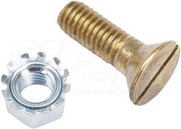Brake Block Bolt - 3/8-16 X 1.25 Brass Keps 100 Pieces in Box 01-614 499110 628X 636X E628X