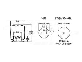 Air Spring - Rolling Lobe 352-5405 1R8005 1R8-005 1R9040 1R9-040