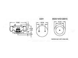 Air Spring - Rolling Lobe 352-8617 1T17CD3 75741 8617 A2258E1461