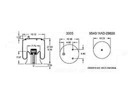 Air Spring - Rolling Lobe 352-8744 101021P964 1T17B11 8744 90557243