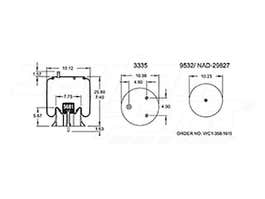 Air Spring - Rolling Lobe 352-8746 101021P774 1R13208 1R13-208 1T17B11