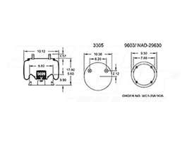 Air Spring - Rolling Lobe 352-8782 1001R13109G 1003588782C 101015S871 1R13109
