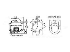 Air Spring - Rolling Lobe 352-8798 1T19LC5 8798 AN205761 FS8798