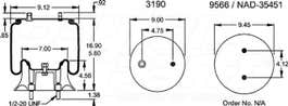 Air Spring - Rolling Lobe 352-9017 098734016 098734-016 1R10059 1R10-059