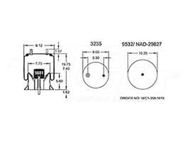 Air Spring - Rolling Lobe 352-9295 1R11166 1R11-166 1R11913 1R11-913