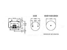 Air Spring - Rolling Lobe 352-9366 1R12487 1R12-487 1T15M2 64459