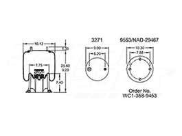 Air Spring - Rolling Lobe 352-9394 1003589394C 1R12261 1R12-261 1T15M9