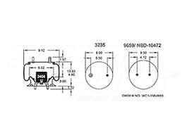 Air Spring - Rolling Lobe 352-9448 1003589448C 1R11150 1R11-150 1T15L2